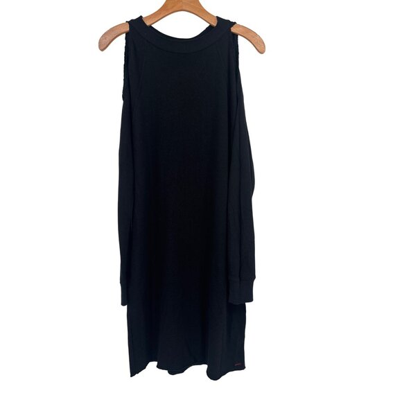 Philanthropy Chrome Dress Black Cold Shoulder Long Sleeve size small new $194 - Picture 2 of 6